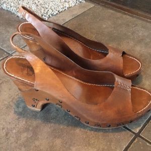 Frye slingback peeptoes